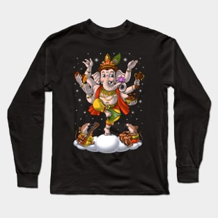 Hindu Elephant Deity Ganesha Long Sleeve T-Shirt